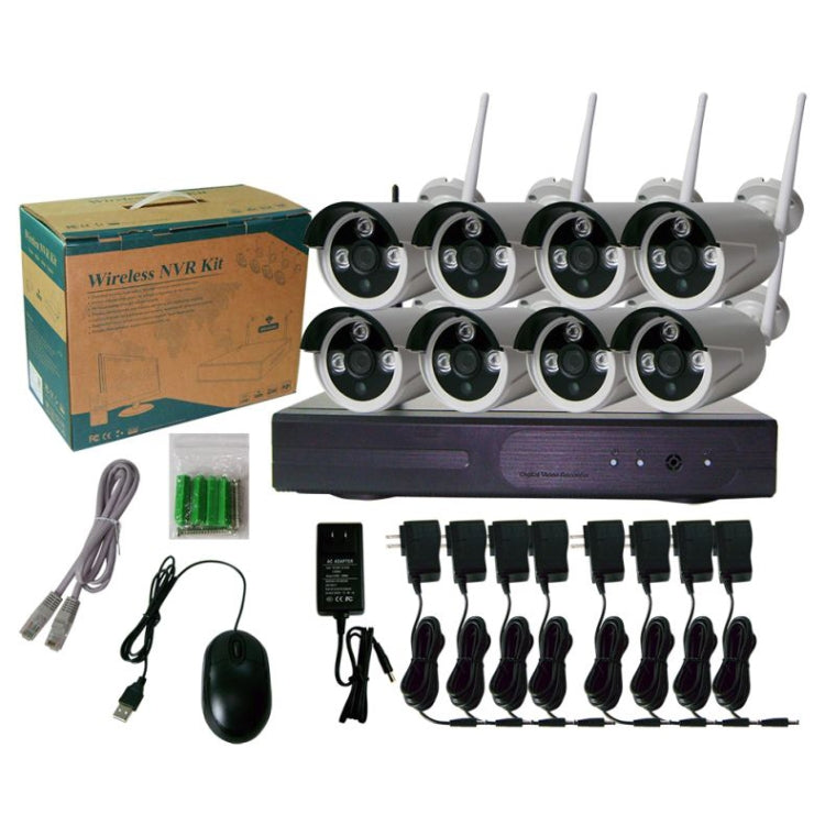 K9608W-PE2013W 8CH HD 960P 1.3 Mega Pixel 2.4GHz WiFi IP Bullet Camera + NVR Kit, K9608W-PE2013W K9608W-PE2013W 8CH HD 960P 1.3 Mega Pixel 2.4GHz WiFi IP Bullet Camera + NVR Kit, K9608W-PE2013W